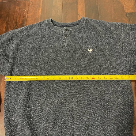 Big Dogs Fuzzy Sweater Men’s Small Oversize Gray Textured Vintage - Picture 4 of 6